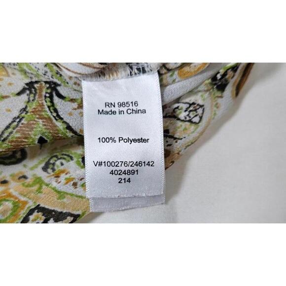 Coldwater Creek Women's Paisley Print Sheer Button-Up Blouse - Picture 4 of 7